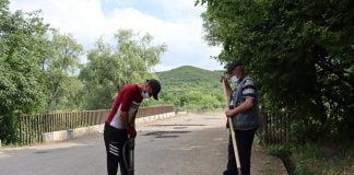 Bolnisi və Kazretidə yoldakı çuxurlarının təmiri davam edir