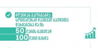 ბოლნისის მუნიციპალიტეტში გაორმაგებული სოციალური დახმარებით 1956 ბავშვი ისარგებლებს