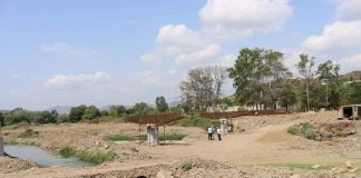 ქალაქ ბოლნისის დასავლეთ ნაწილში, მდინარე მაშავერაზე გადასასვლელი ხიდის მშენებლობა მიმდინარეობს