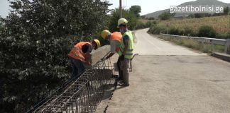 სოფელ მუშევანთან არსებული ხიდის რეაბილიტაცია მიმდინარეობს