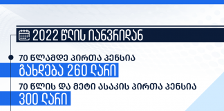 იანვრიდან პენსიები იზრდება