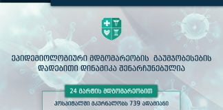 ეპიდემიოლოგიური მდგომარეობის გაუმჯობესების დადებითი დინამიკა შენარჩუნებულია