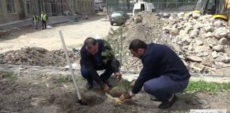 გოგი მეშველიანი მშობლიურ სკოლაში გამართულ გამწვანების აქციაში ჩაერთო