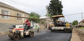 ქალაქ ბოლნისში, გზების კეთილმოწყობის სამუშაოები მიმდინარეობს