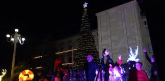 ბოლნისში საახალწლო ნაძვის ხე საზეიმოდ აინთო