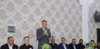 Bolnisi Bələdiyyəsinin meri Davit Şerazadişvili Bolnisi, Dmanisi, Tsalki və Tetritskaronun majoritar deputatı, Gürcüstan parlamentinin üzvü Qoqi Meşveliani və Sakrebulo sədri Tamaz Jorjoliani ilə birlikdə iftar süfrəsində iştirak edib